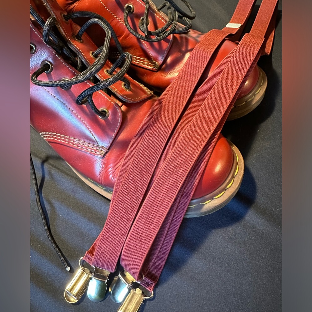 Dark Red/Oxblood Braces.